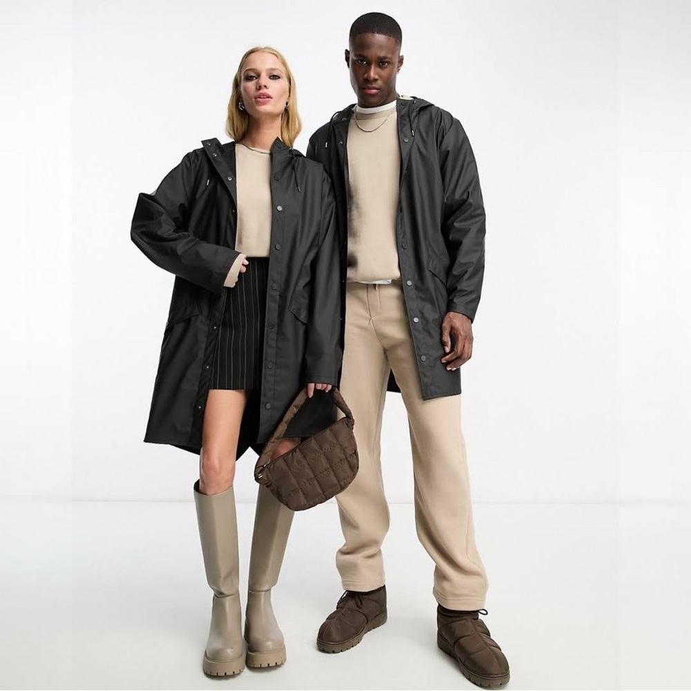 Rains Black Raincoat